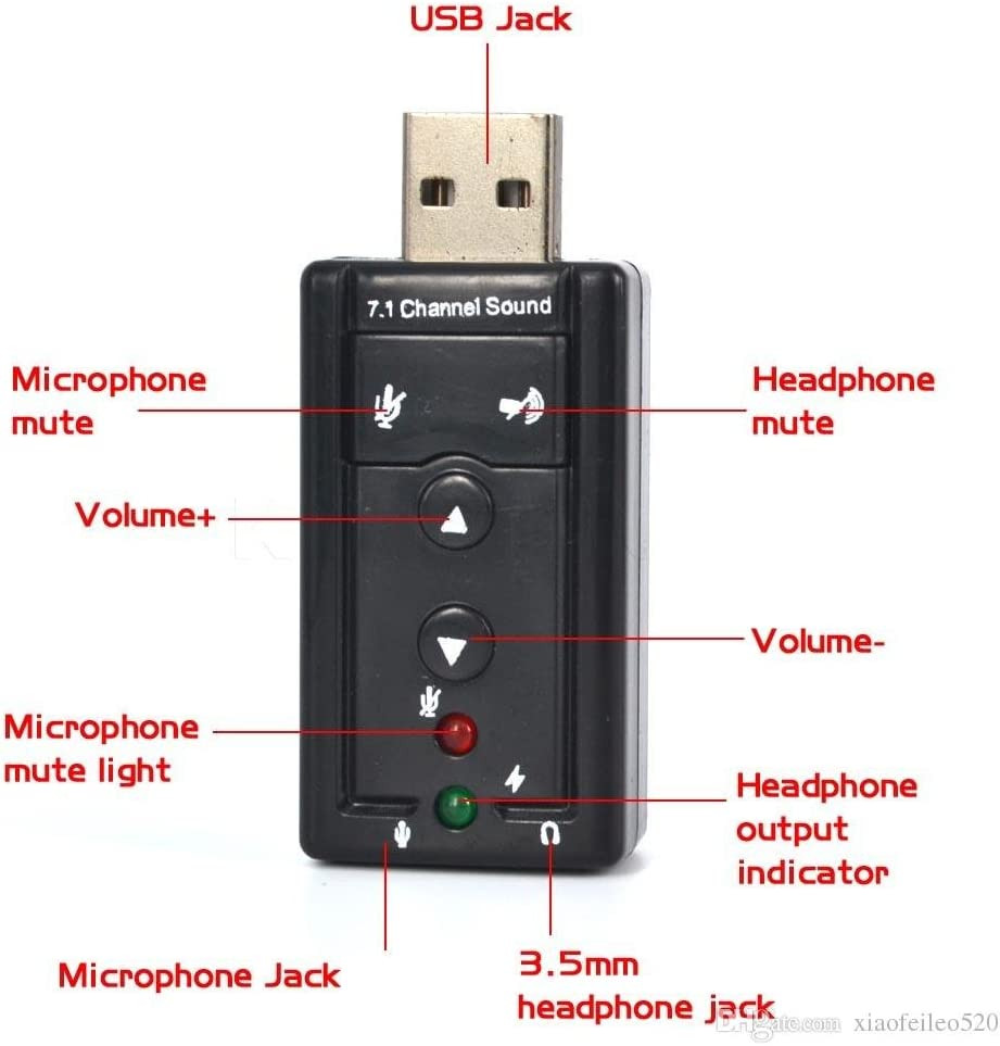 Miniatura 3 de Tarjeta De Sonido Externa Usb 7.1